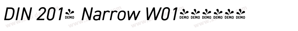 DIN 2014 Narrow W01字体转换
